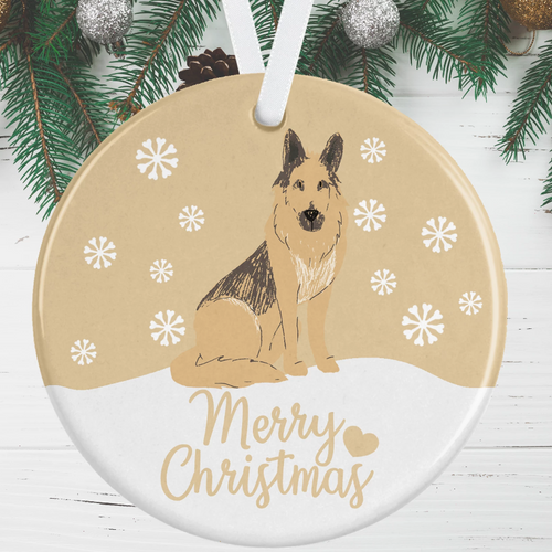 German Shepherd Christmas Decoration