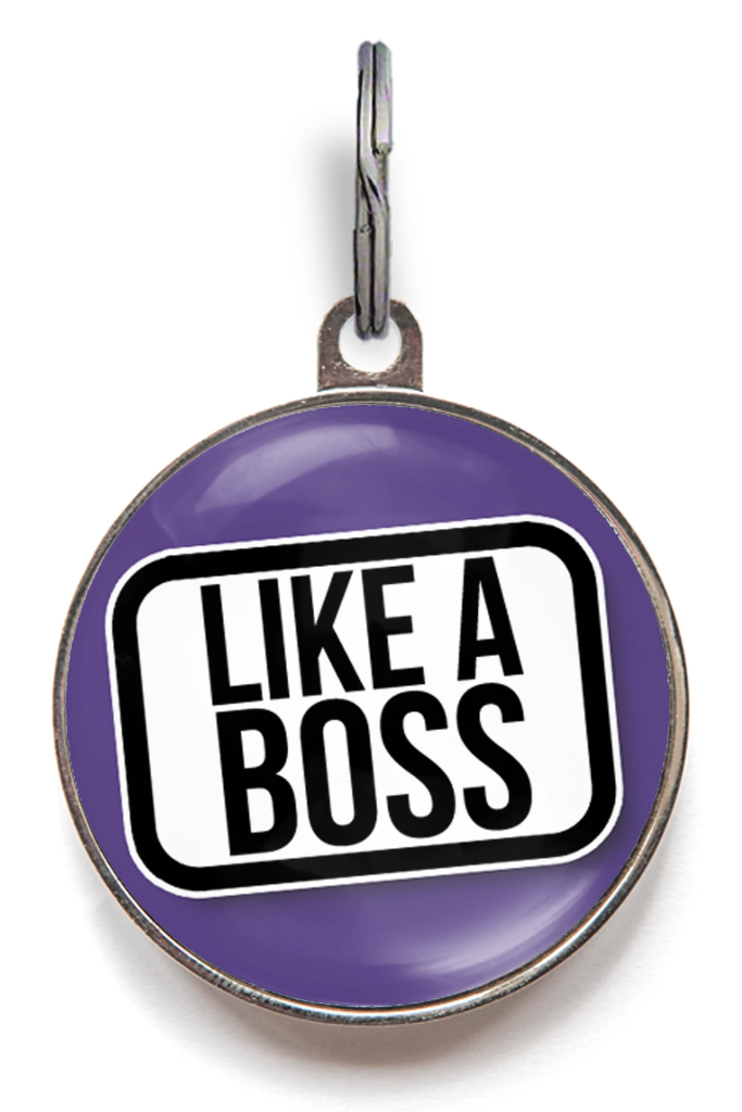 Like A Boss Pet ID Tag