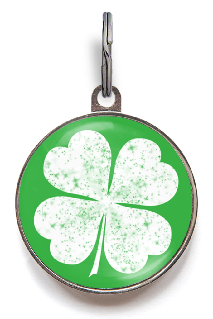 Clover Dog ID Tag - Lucky Clover, Four Leaf Clover