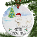 maltese dog christmas ornament