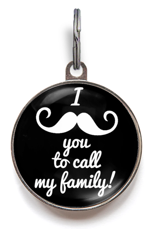 I Moustache You Pet ID Tag