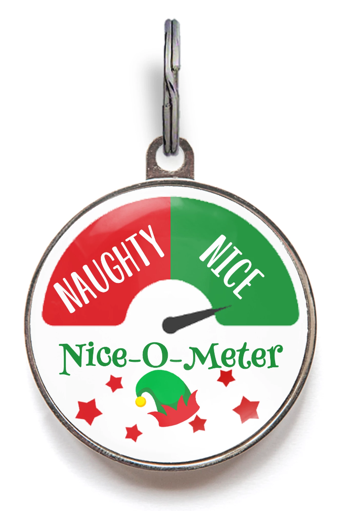 Christmas Dog Tags Nice O Meter Nice