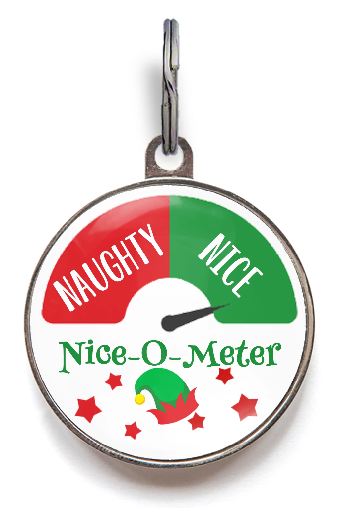 Christmas Dog Tags - Nice-O-Meter Nice