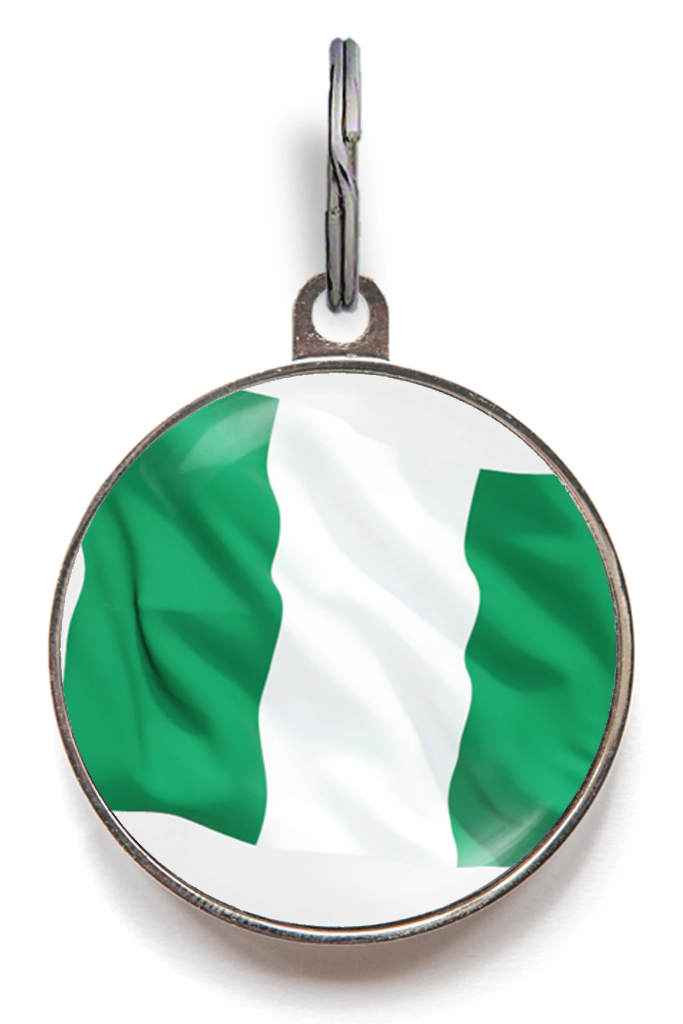 Nigeria Flag Pet ID Tag