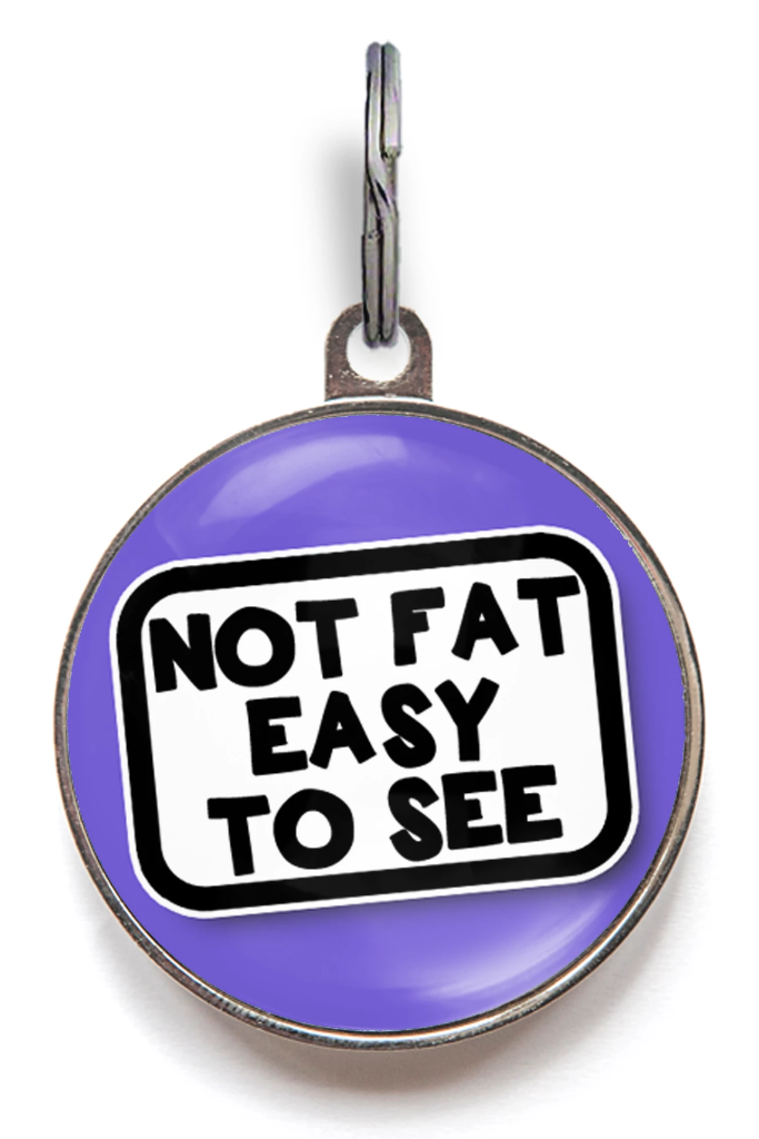 Not Fat, Easy To See Pet Tag