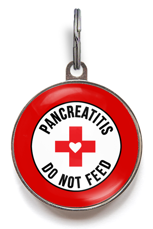 Pancreatitis Pet Tag - Do Not Feed - Pet ID Tag - Wag-A-Tude