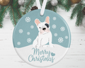 Patch French Bulldog Christmas Ornament