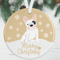 Patch French Bulldog Christmas Ornament