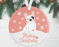 Patch French Bulldog Christmas Ornament