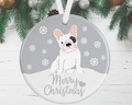 Patch French Bulldog Christmas Ornament