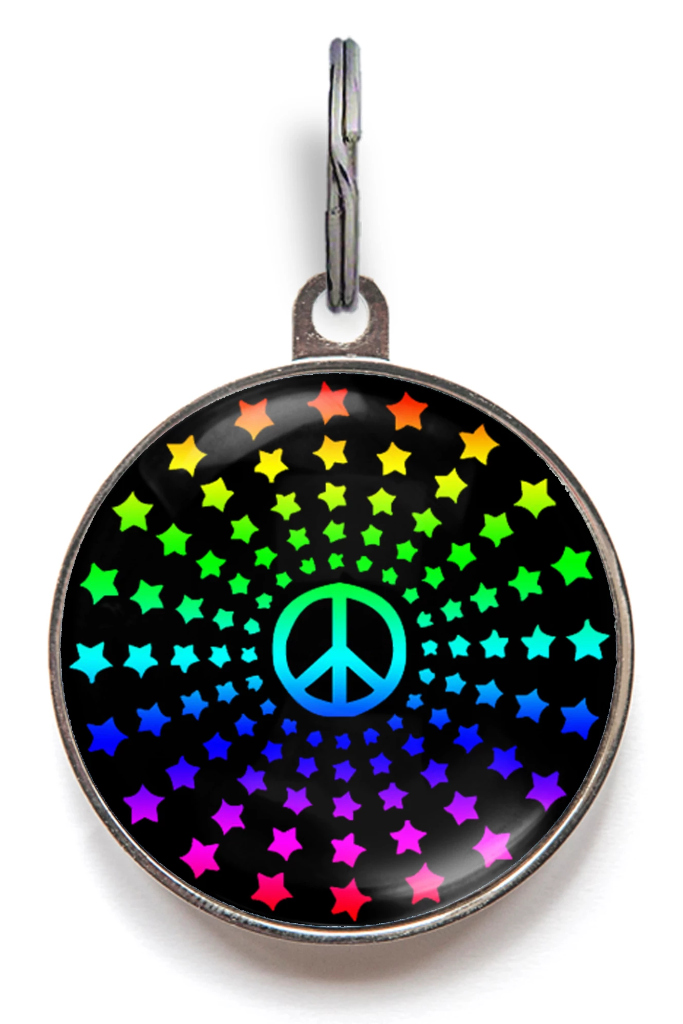 Peace Star Pet ID Tag