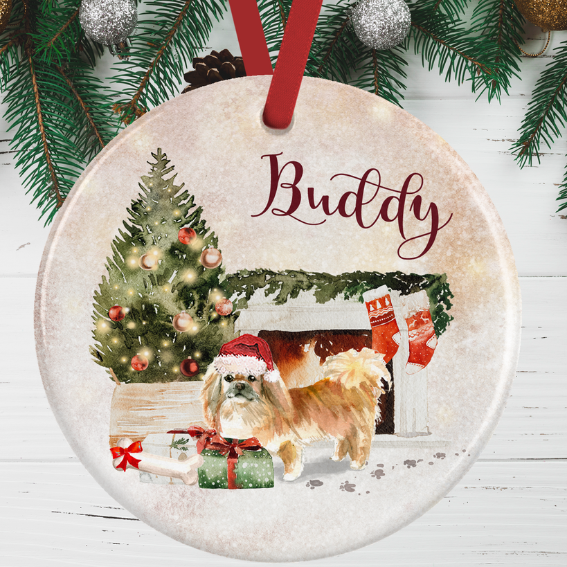 Pekingese Christmas Ornament