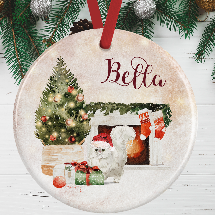 Persian Cat Christmas Decoration