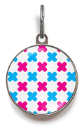 Criss Cross in Blue &amp; Pink&nbsp;ID Tag