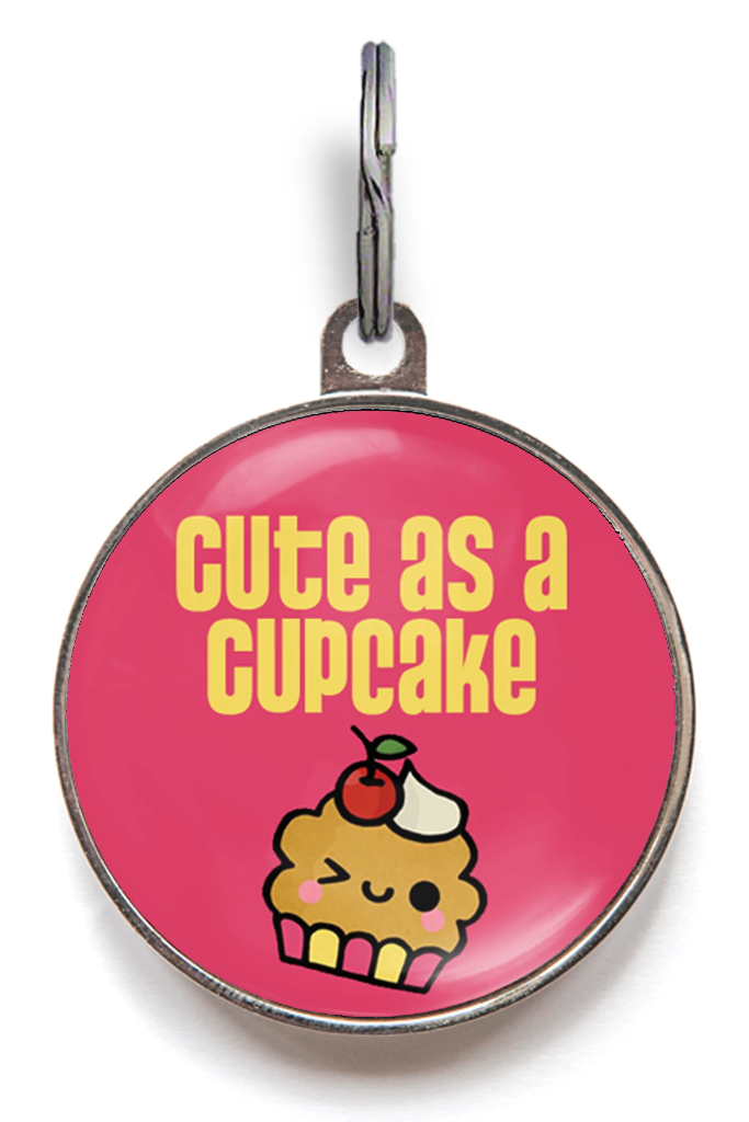 Cute As A Cupcake Pet Tag - Pink
