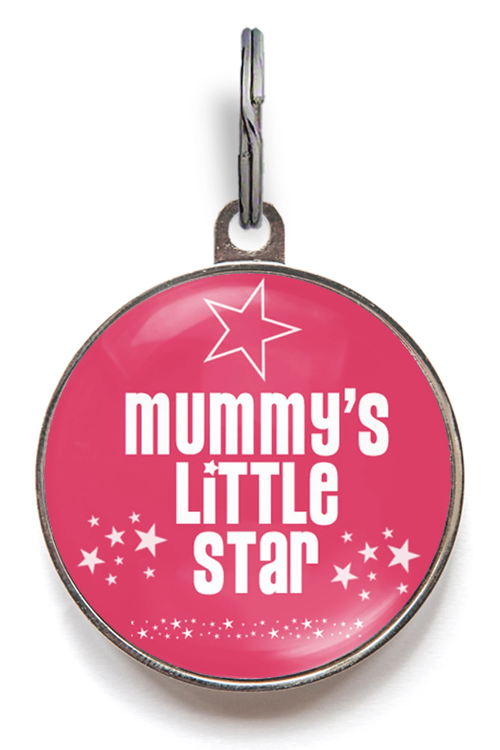 Mummy's Little Star Pet Tag - Pink