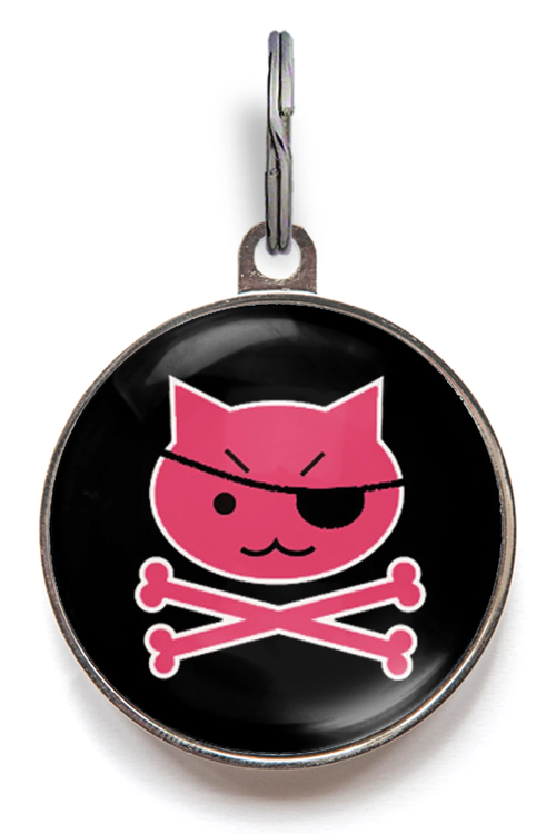 Pink Pirate Kitty Cat Tag