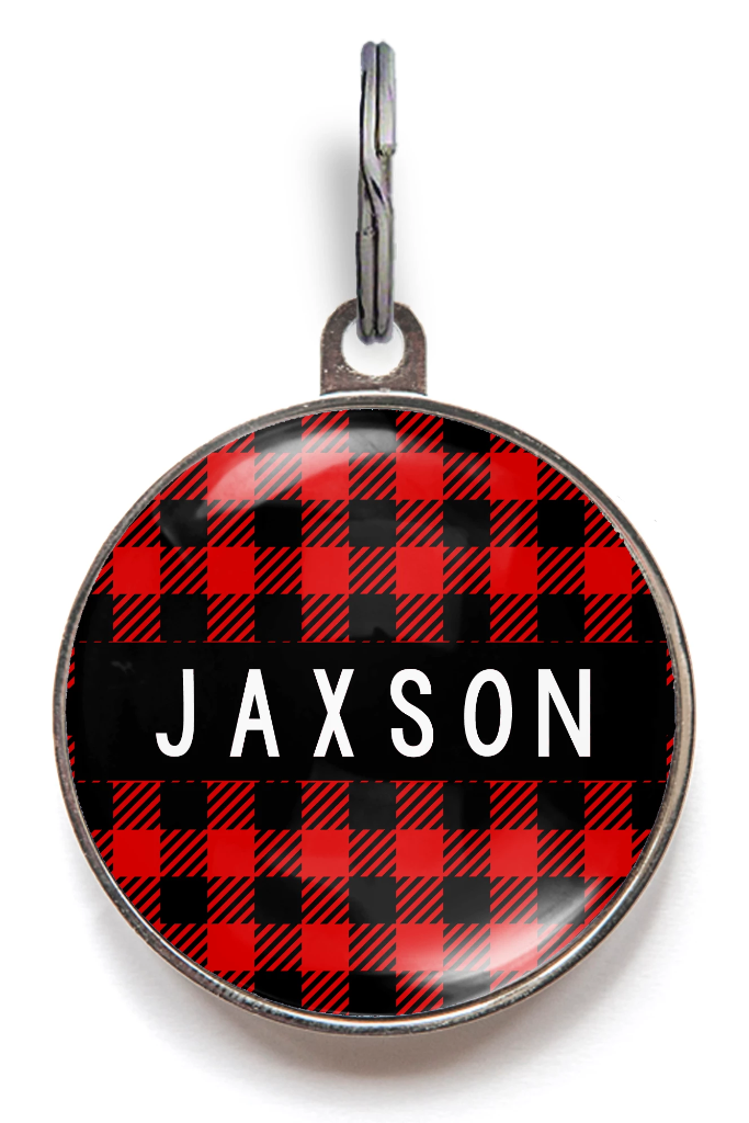 Plaid Pet Tag