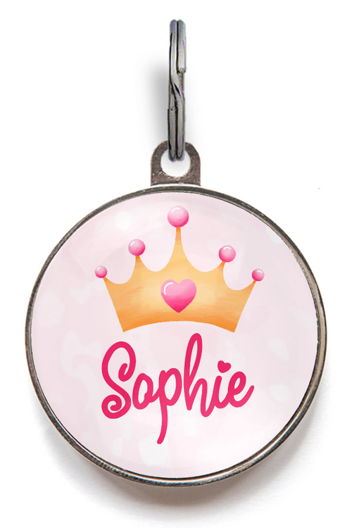 Princess Pet Name Tag