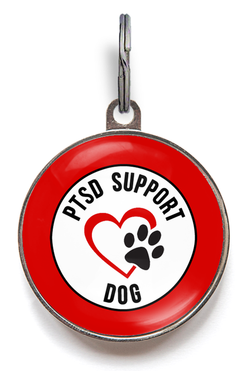 PTSD Support Dog ID Tag - Pet ID Tag - Wag-A-Tude
