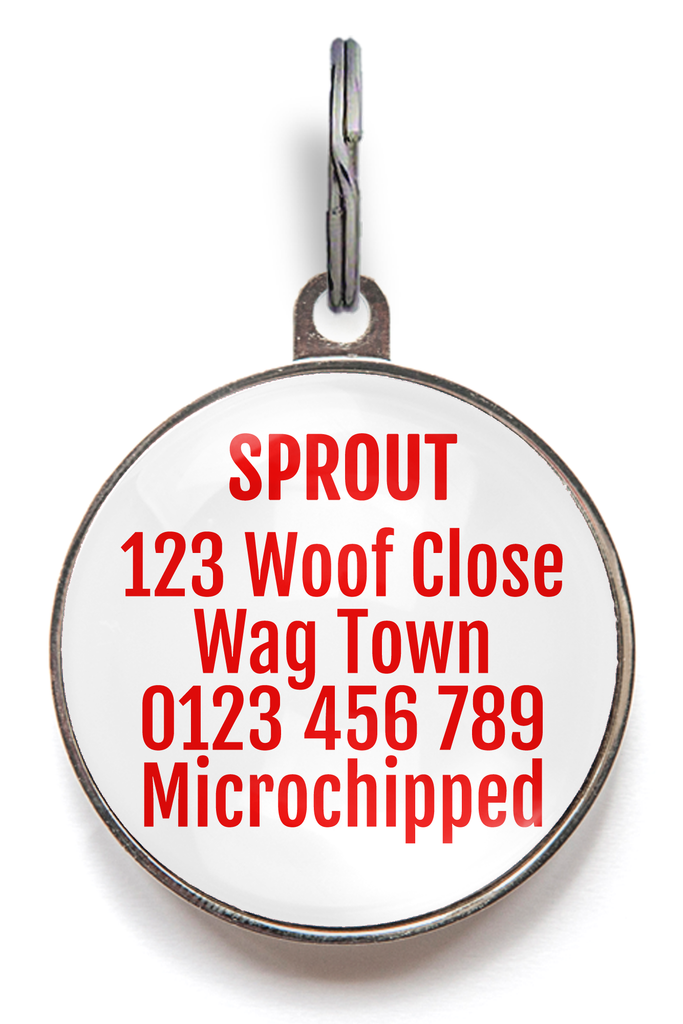Heart Pet Name Tag - Sprinkle of Hearts