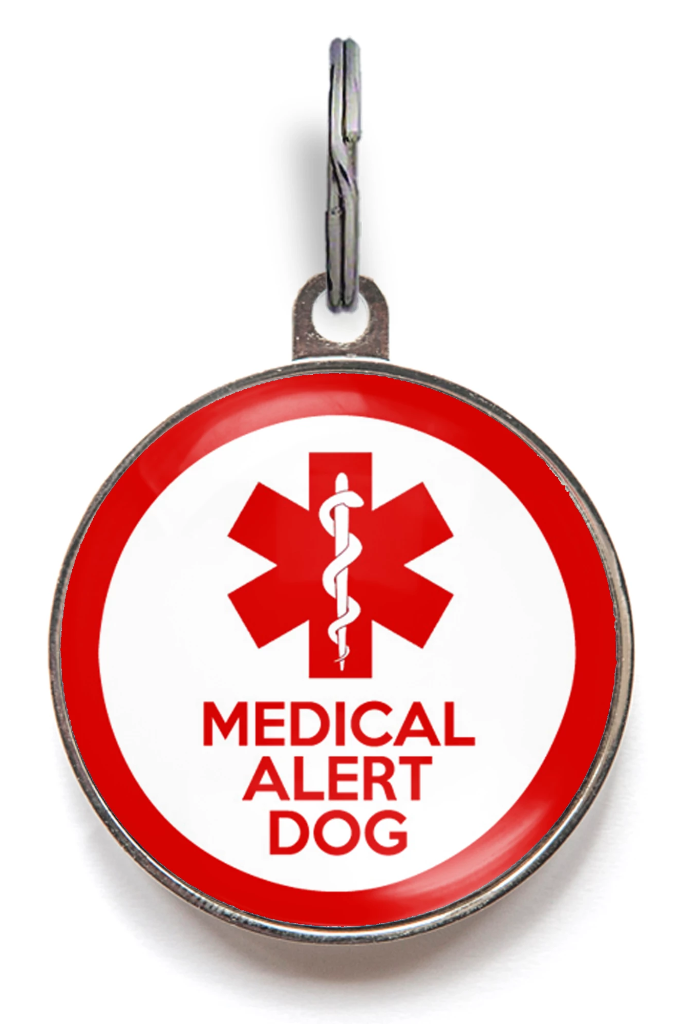 Medical Alert Dog ID Tag - Red