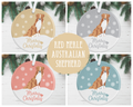 Red Merle Australian Shepherd Christmas Decoration