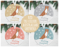 Red Tri Colour Australian Shepherd Christmas Decoration
