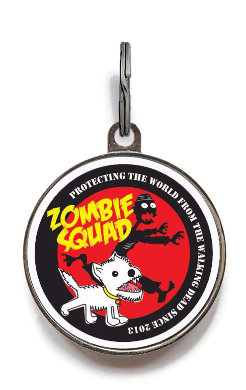 Zombie Squad Red Pet ID Tag