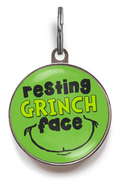 Grinch Face Pet Tag