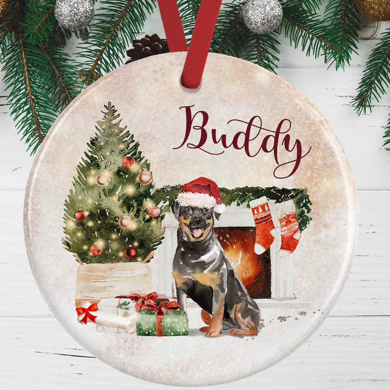 Rottweiler Christmas Decoration