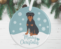 Rottweiler Christmas Decoration - Blue