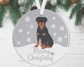 Rottweiler Christmas Decoration - Silver