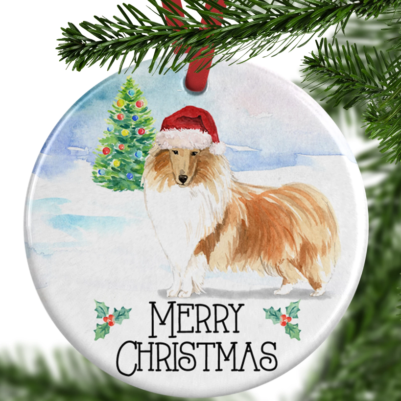 Rough collie hotsell ornaments