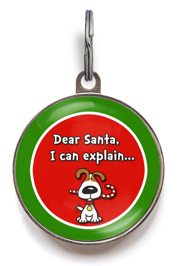 Dear Santa Dog ID Tag