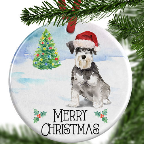 schnauzer christmas ornament