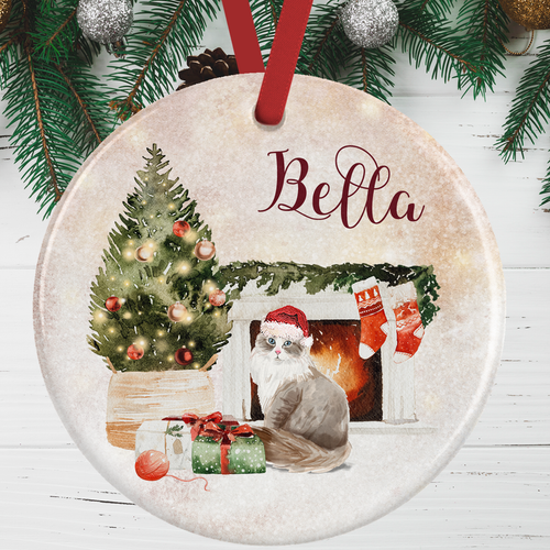 Siberian Cat Christmas Decoration