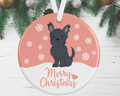 Small Black Terrier Christmas Ornament