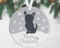 Small Black Terrier Christmas Ornament
