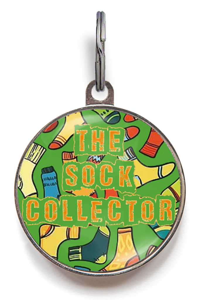 Sock Collector Dog ID Tag