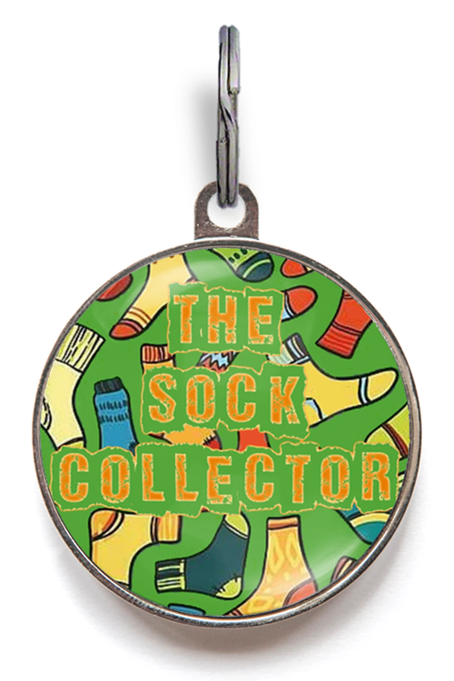 Sock Collector Dog ID Tag