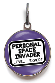 Personal Space Invader Pet ID Tag