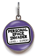Personal Space Invader Pet Tag