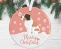 Saint Bernard Christmas Decoration - Pink