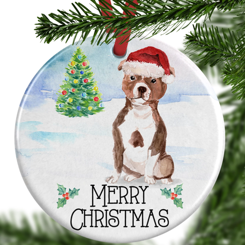 staffie christmas ornament