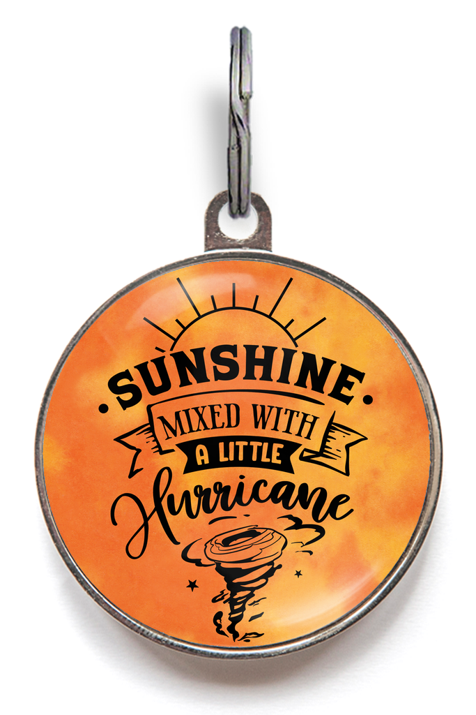 Sunshine Mixed With A Little Hurricane Funny Pet Tag