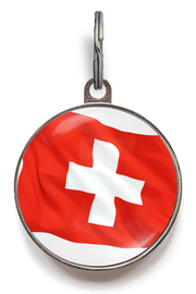 Switzerland Swiss Flag Pet ID Tag