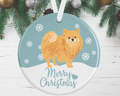 Tan Pomeranian Christmas Ornament