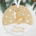 Brown And White Chihuahua Christmas Ornament