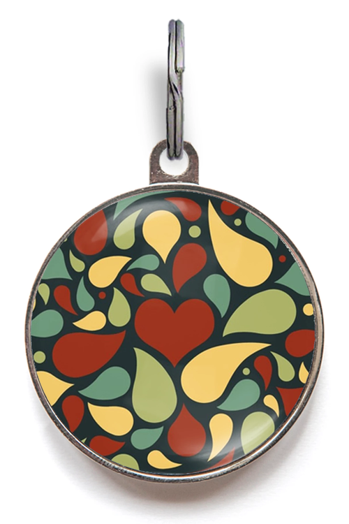 Teardrop Heart Pet ID Tag